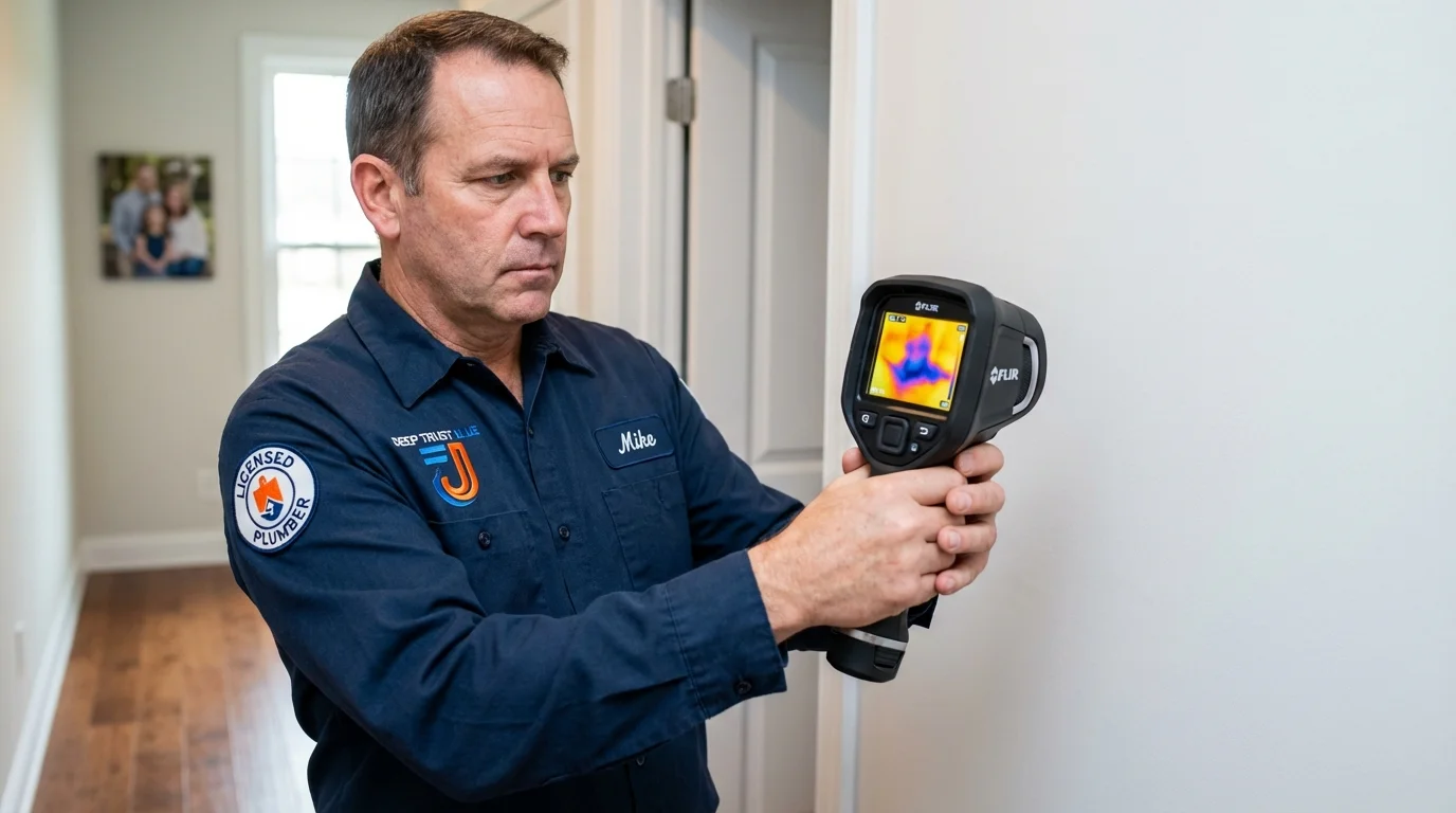 Thermal imaging leak detection by Johns Plumbing LLC in Shelby